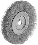 Image of Product. Front orientation. Wheel Brushes. Low-Scratch Wheel Brushes , For Use With Bench and Pedestal Grinders, Brass Bristles.