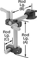 Image of Product. Front orientation. Contains Annotated. Conveyor Accessory Mounts. Modular Conveyor Guide Mounts.