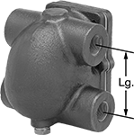 Image of Product. Front orientation. Contains Annotated. Steam Traps. Energy-Saving Iron Steam Traps , Style A.
