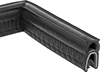 Water- and Weather-Resistant Push-On Edge Seals for Corners with Bulb on Top