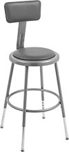 Image of Product. Front orientation. Stools. Stools with Backrest , Style D.