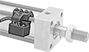 Image of ProductInUse. Front orientation. Proximity Sensors. Tie Rod Air Cylinders.