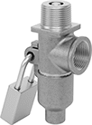 Image of ProductInUse. Lockable Cover (Padlock Not Included). Front orientation. Drain Valves. Drain Valves, Wrench-Operated.