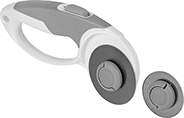 Image of Product. Front orientation. Utility Knives. Retracting Rotary-Blade Utility Knives, Style E.