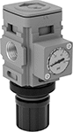 Image of Product. Front orientation. Compressed Air Regulator Manifolds. Wilkerson Modular Compressed Air Regulator Manifolds.