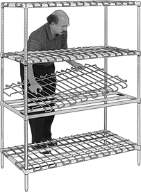 Image of ProductInUse. Front orientation. Shelving. Extra Heavy Duty Wire Shelving.
