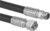 Extra-Flexible Abrasion-Resistant Hydraulic Hose with Male and Female Threaded Fittings