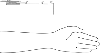 Image of Product. Side1 orientation. Contains SizingReference. Torx-Drive Draw Lock, Zinc-Plated Steel, 1-3/8" Latching Distance.