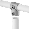 Image of ProductInUse. Front orientation. Exploded view. Slip-On Framing and Fittings. Galvanized Iron and Steel Slip-On Framing and Fittings, Through-Hole Connectors, Tee.