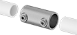 Image of ProductInUse. Front orientation. Exploded view. Slip-On Framing and Fittings. Galvanized Iron and Steel Slip-On Framing and Fittings, Connectors, Straight.