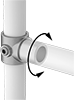 Image of ProductInUse. Front orientation. Contains Annotated. Slip-On Framing and Fittings. Galvanized Iron and Steel Slip-On Framing and Fittings, Through-Hole Connectors, Swiveling Tee.