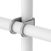 Image of ProductInUse. Easy Install&nbsp;Wraparound Crossover. Front orientation. Slip-On Framing and Fittings. Galvanized Iron and Steel Slip-On Framing and Fittings, Through-Hole Connectors, Easy Install Crossover, Wraparound Slip-On Fitting.