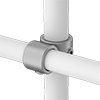 Image of ProductInUse. Front orientation. Slip-On Framing and Fittings. Galvanized Iron and Steel Slip-On Framing and Fittings, Through-Hole Reducers, Crossover.