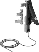 Image of Product. Front orientation. Cam Locks and Latches. Electronic Remote-Release Swing-Handle Keyed Cam Locks.
