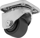 Image of Product. Swivel. Front orientation. Casters. Extra-High-Capacity Low-Profile Casters with Nylon Wheels, Swivel.