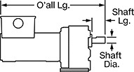 Image of Attribute. Side1 orientation. Contains Annotated. Washdown DC Gearmotors.