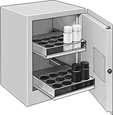 Image of ProductInUse. Front orientation. Cabinets. Safety Cabinets for Aerosol Cans.