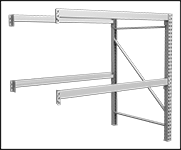 Image of Product. Front orientation. Contains Border. Pallet Racks. Heavy Duty Pallet Racks, Add-On Units.