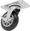 Flat-Free Casters with Rubber Wheels 
