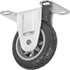 Flat-Free Casters with Rubber Wheels
