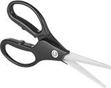 Image of Product. Front orientation. Scissors. Long-Life Blunt-Point Lightweight Scissors.