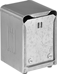 Image of Product. Stainless Steel Dispenser for 5" Lg. × 3 1/2" Wd. Napkins. Front orientation. Napkin Dispensers. For 5" Folded Napkin Length, For 3 1/2" Folded Napkin Width, Stainless Steel.