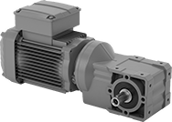 Image of Product. Front orientation. Electric Gearmotors. Washdown Right-Angle AC Gearmotors.