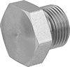 Image of Product. Plug. Front orientation. Pipe and Fittings. High-Pressure Iron and Steel Threaded Pipe Fitting Assortments.