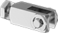 Image of Product. Front orientation. Air Cylinder Mounts. Single-Acting Round Body Air Cylinders, Rod-Clevis-with-Pin Actuator Connection.