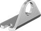 Image of Product. Front orientation. Air Cylinder Mounts. Single-Acting Round Body Air Cylinders, Foot-Bracket Actuator Connection.