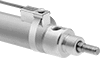 Image of ProductInUse. Reed Sensor. Front orientation. Proximity Sensors. Nonrotating Round Body Air Cylinders, Reed-Switch Sensor.
