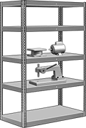 Image of ProductInUse. Complete Units. Front orientation. Complete Units. Extra Heavy Duty Quick-Assembly Shelving.