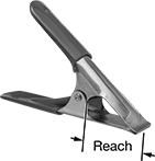 Image of Product. Front orientation. Contains Annotated. Spring Clamps. Spring Clamps, 316 Stainless Steel Body, 316 Stainless Steel Jaw.