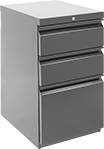 Image of Product. Mobile with 3 Drawers. Front orientation. File Cabinets. Vertical File Cabinets, Rolling with 3 Drawers.