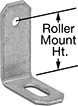 Image of Product. For Round Axels. Front orientation. Contains Annotated. For Round Axles. Conveyor Roller Mounting Brackets.