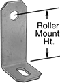 Image of Product. For Hex Axles. Front orientation. Contains Annotated. For Hex Axles. Conveyor Roller Mounting Brackets.