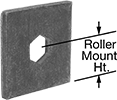 Image of Product. Weld On. Front orientation. Contains Annotated. Weld On. Frame-Repair Brackets for Conveyor Rollers.