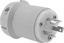Image of Product. Front orientation. Power Connectors. Corrosion-Resistant Turn-Lock Connectors, Plugs.
