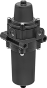 Image of Product. Style A. Front orientation. Compressed Air Filter/Regulators. Compressed Air Filter/Precision Regulators for Particle Removal, Opaque Bowl, Style A.