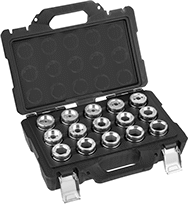 Image of Product. Front orientation. Wire and Cable Crimper Dies. Cordless Compression Lug and Splice Crimpers, Sold as Sets.