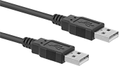 Image of Product. Front orientation. USB Cords. USB Cords, Straight USB-A Plug × Straight USB-A Plug, USB 3.2 Gen 1.