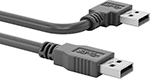 Image of Product. Front orientation. USB Cords. USB Cords, 90° Elbow USB-A Plug × Straight USB-A Plug.
