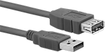 Image of Product. Front orientation. USB Cords. USB Cords, Straight USB-A Plug × Straight USB-A Socket, USB 3.2 Gen 1.