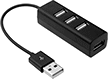 Image of Product. With Female USB-A Connections. Front orientation. Data Connection Hubs. USB-A, 2.0 Male Connection.