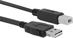 Image of Product. Front orientation. USB Cords. Locking USB Cords, USB-A Plug × USB-B Plug.
