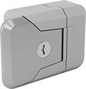 Image of Product. Front orientation. Push-to-Close Latches. Keyed Push-to-Close Locking Latches with Edge-Pull Handle, Side Handle.