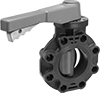 Plastic Flanged Flow-Adjustment Valves for Chemicals