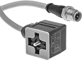 Image of Product. Front orientation. Solenoid Valve Cords. Plug.