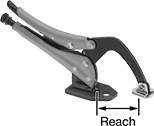 Image of Product. Front orientation. Contains Annotated. Pliers Clamps. Bench-Mount Locking Pliers Clamps.