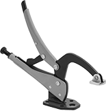 Image of Product. Clamp Shown Fully Open. Front orientation. Pliers Clamps. Bench-Mount Locking Pliers Clamps.